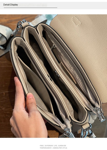 Soft Leather Top-Handle Crossbody Bag
