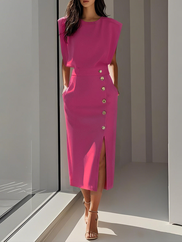 Structured Sleeveless Midi Dress “Stephanie”
