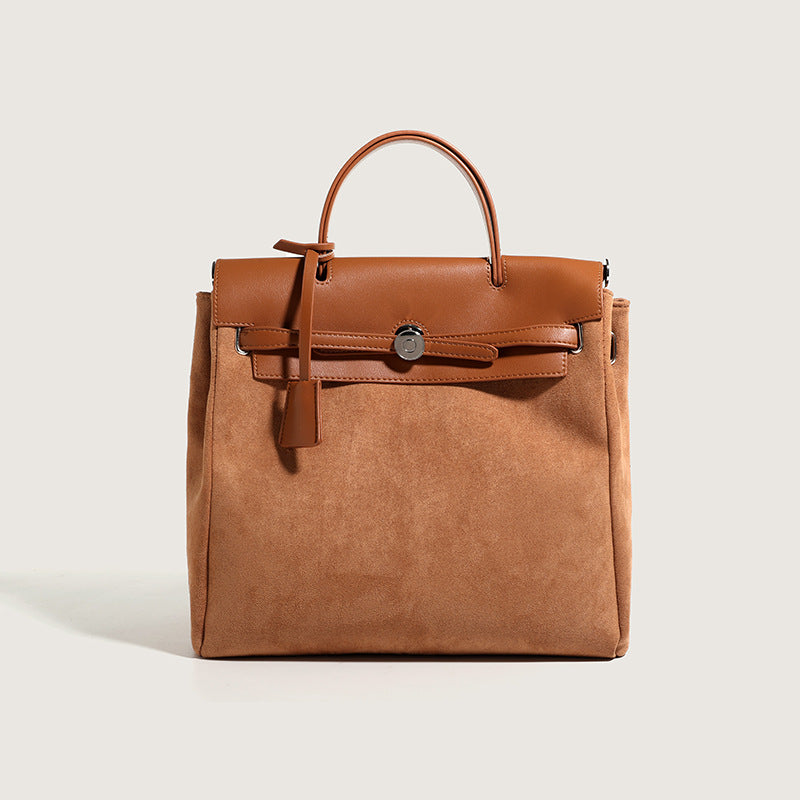 Retro Canvas & Leather Shoulder Bag