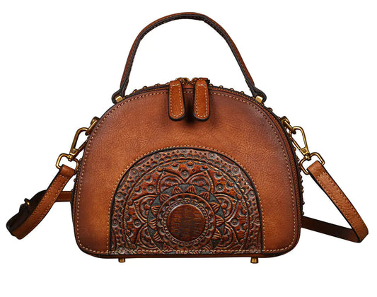 Multifunctional Vintage Leather Crossbody Tote Bag
