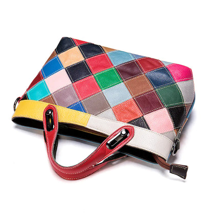 2020 New Women's Genuine Leather Bucket Tote Bag