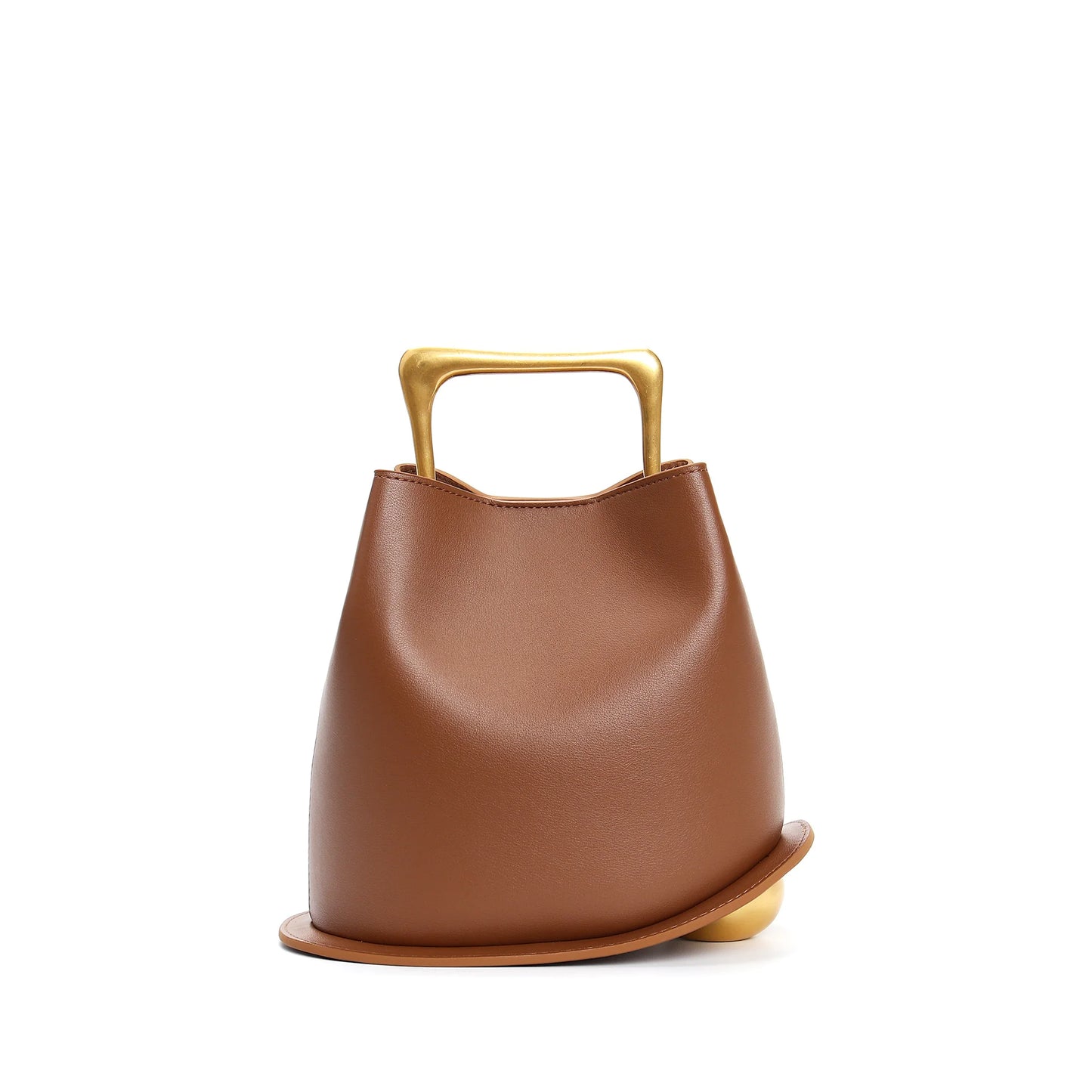 Women's Cowhide Leather Bucket Bag