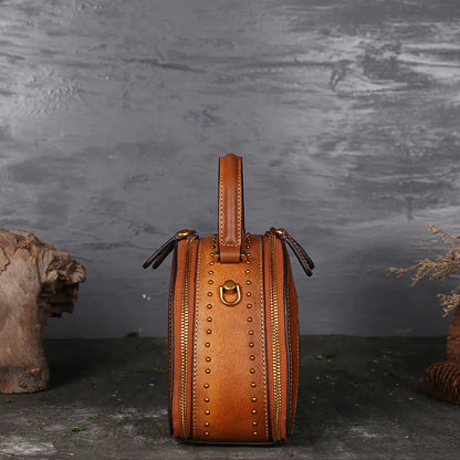 Multifunctional Vintage Leather Crossbody Tote Bag