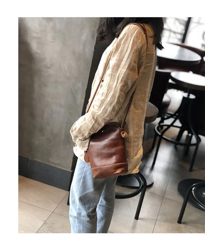 Vintage Handmade Leather Crossbody Bag