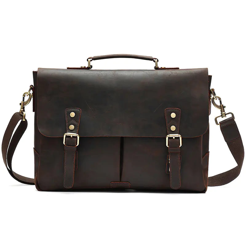 Genuine Leather Men's Crossbody Messenger Bag