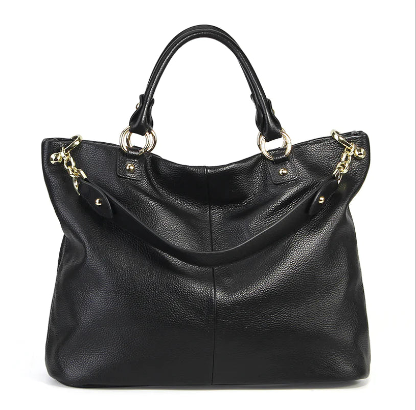 Leather Tote Bag for Women - Shoulder and Crossbody