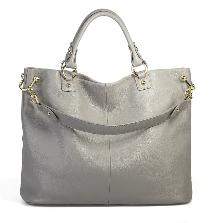 Leather Tote Bag for Women - Shoulder and Crossbody
