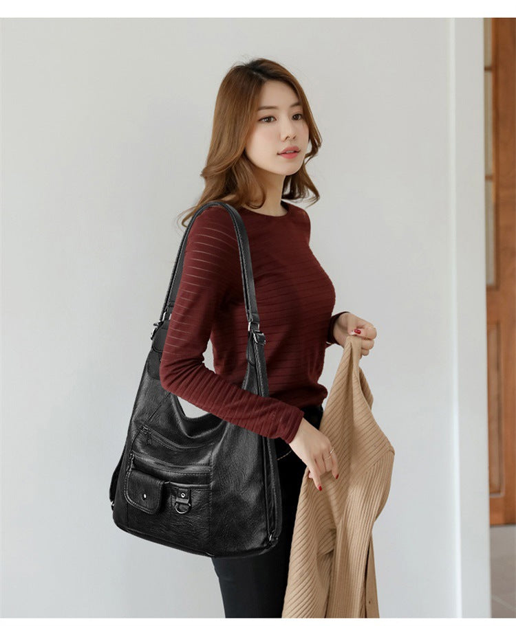 Wandelbare Hobo-Rucksacktasche aus PU-Kunstleder