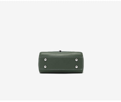 Croc-Embossed Leather Top-Handle Bag