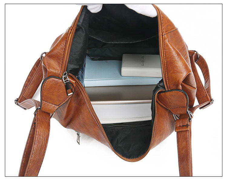 Wandelbare Hobo-Rucksacktasche aus PU-Kunstleder