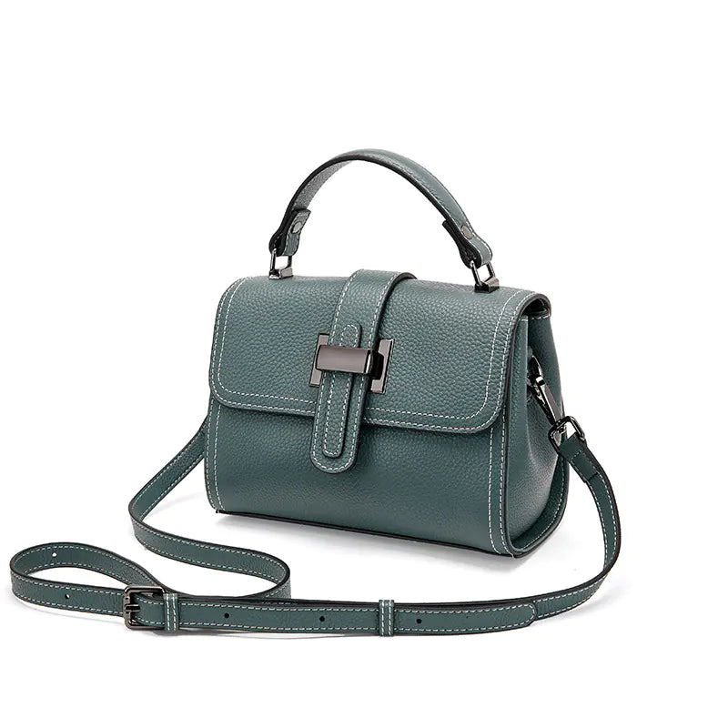 Genuine Leather Crossbody Small Square Shoulder Bag