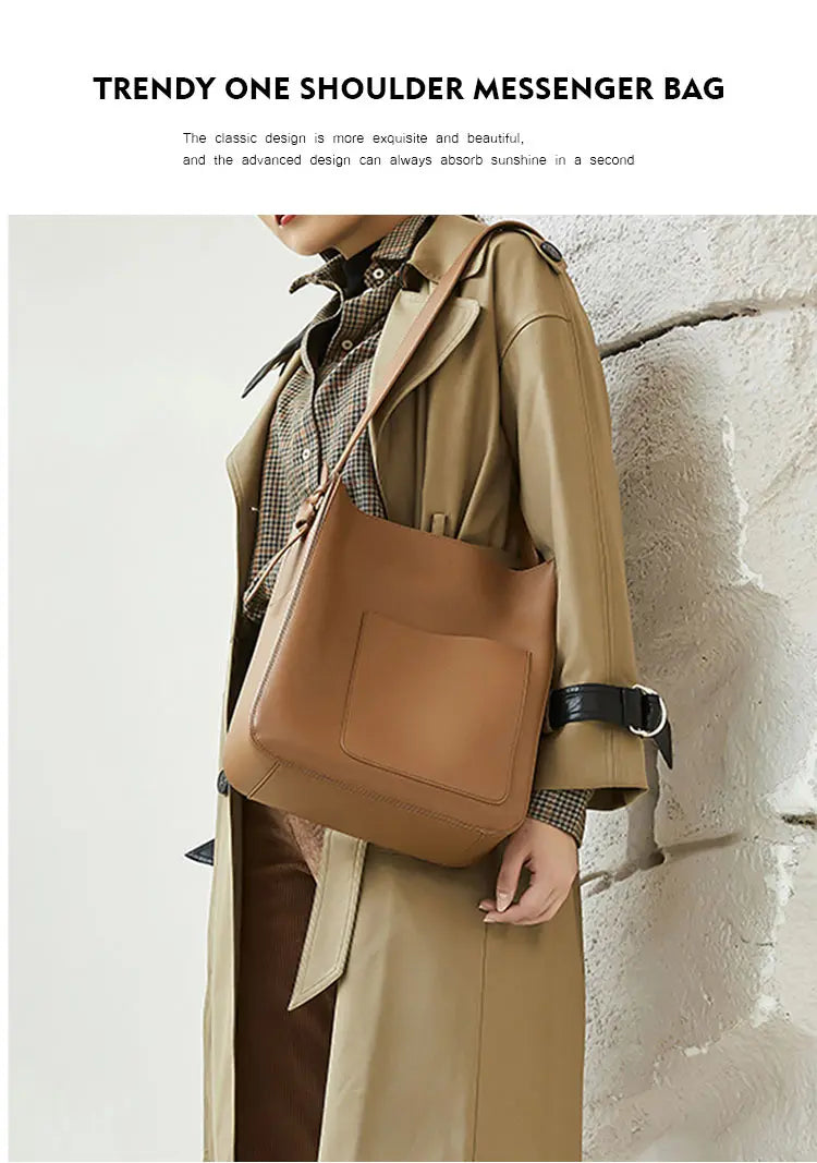 Vintage Leather Bucket Bag