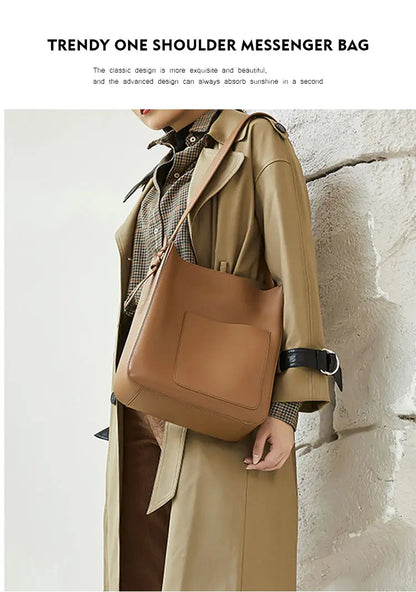 Vintage Leather Bucket Bag