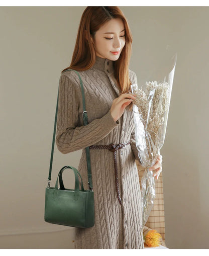 Leather Mini Tote Crossbody