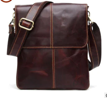 Genuine Leather Men's Shoulder Crossbody Bag (Vintage)