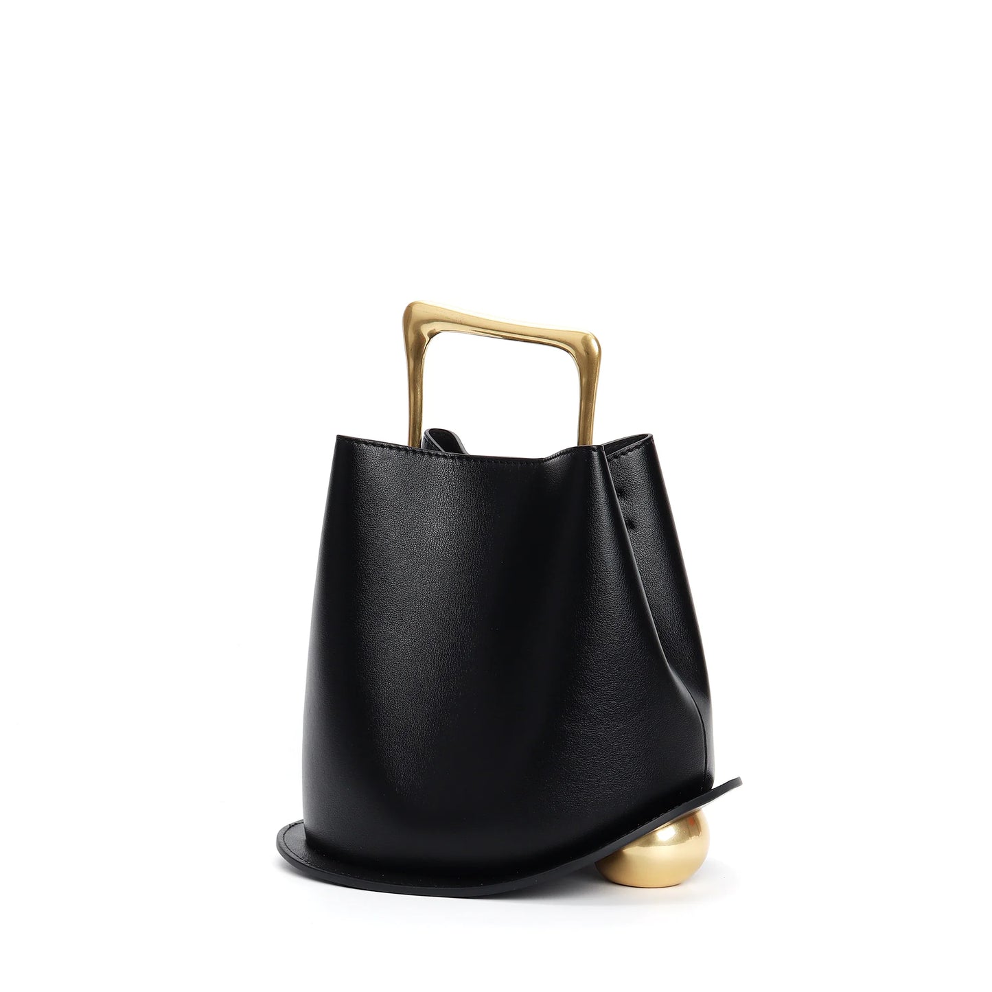 Women's Cowhide Leather Bucket Bag