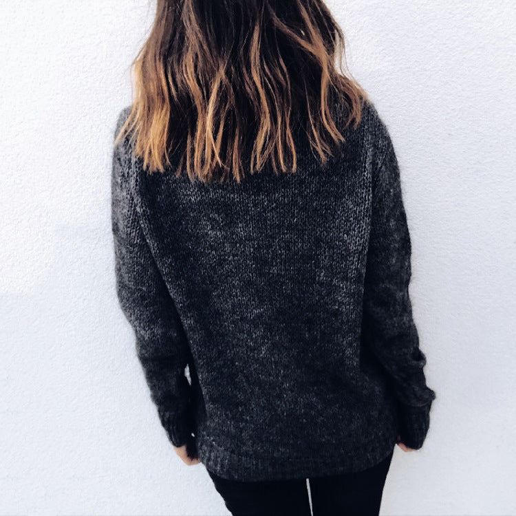 Strickpullover mit weitem Rollkragen „Greta“