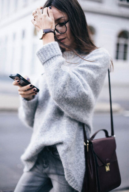 Oversize-Pullover mit Rundhals „Irene“