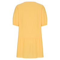Ladies short sleeve cotton linen dress - detail