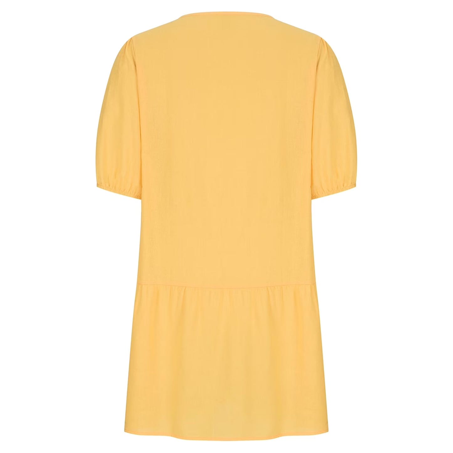 Ladies short sleeve cotton linen dress - detail
