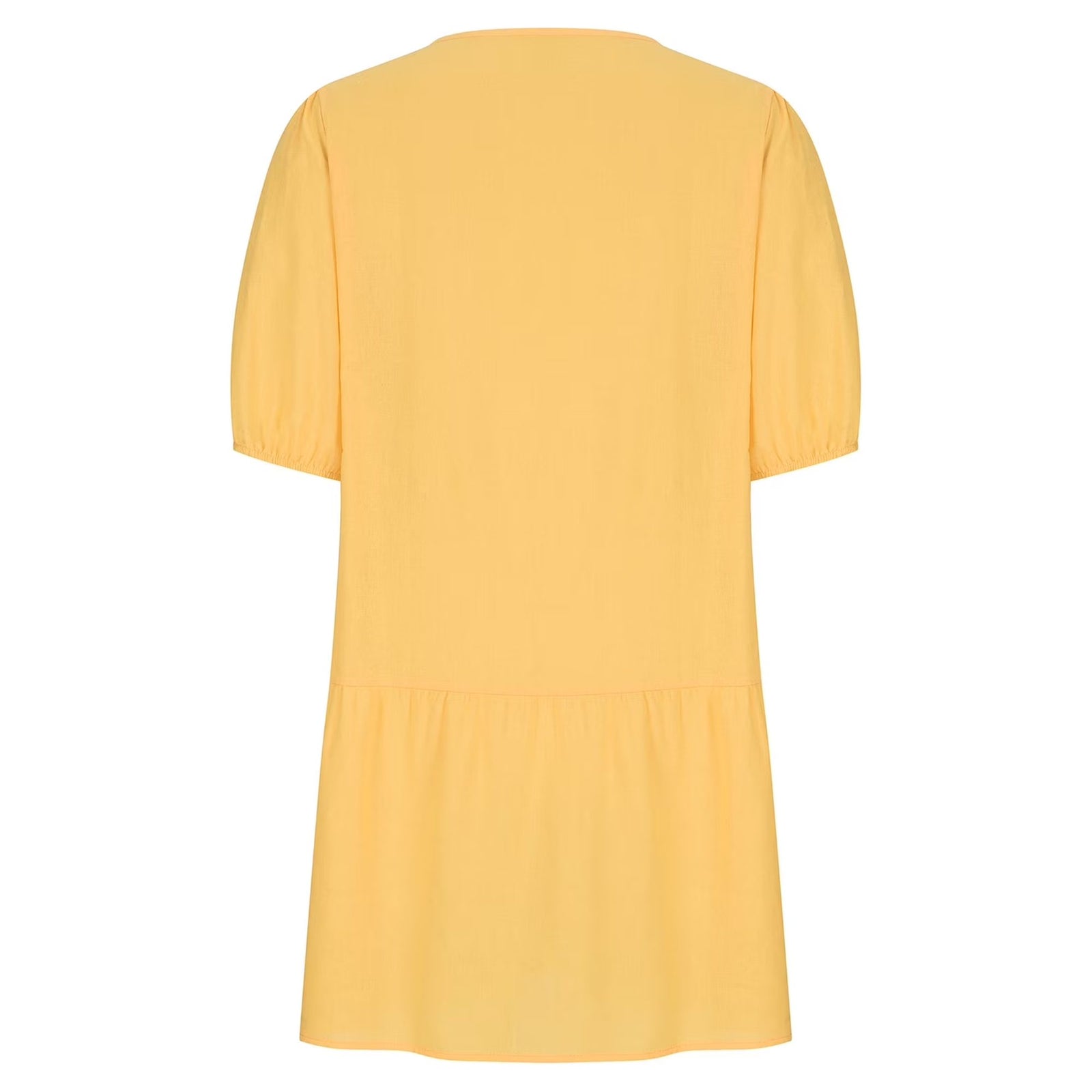 Ladies short sleeve cotton linen dress - detail