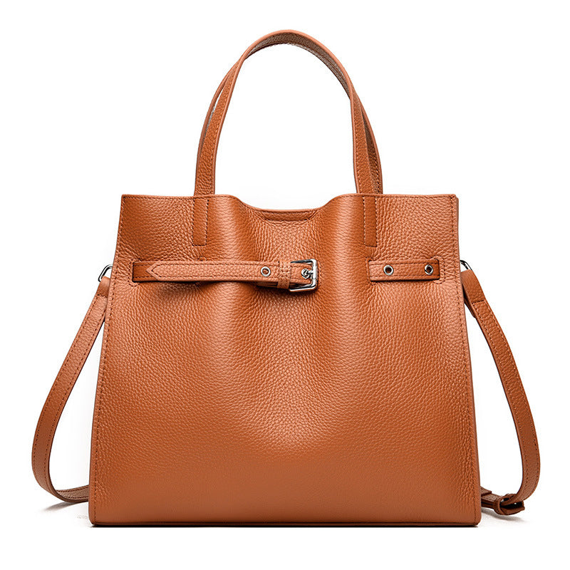 Large Leather Tote Handbag