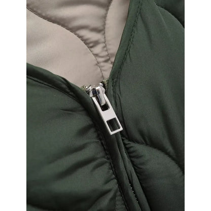 Collarless Quilted Jacket “Svea”