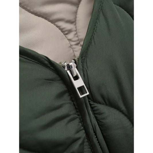 Collarless Quilted Jacket “Svea”