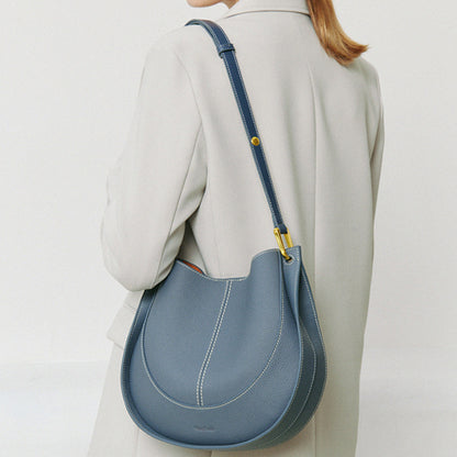 Half-Moon Leather Shoulder Bag