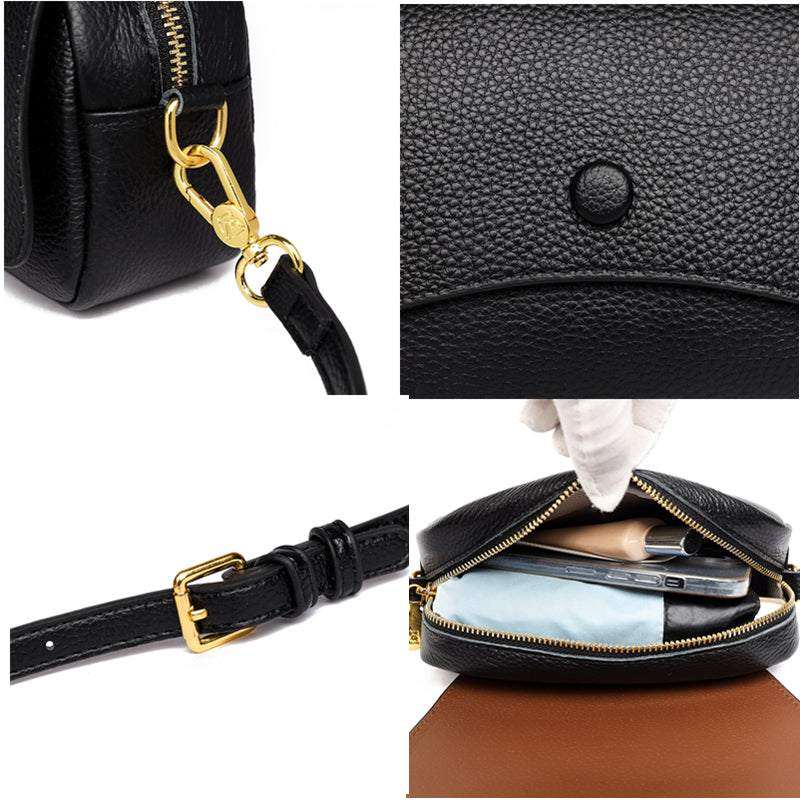 Leather Flap Crossbody Bag