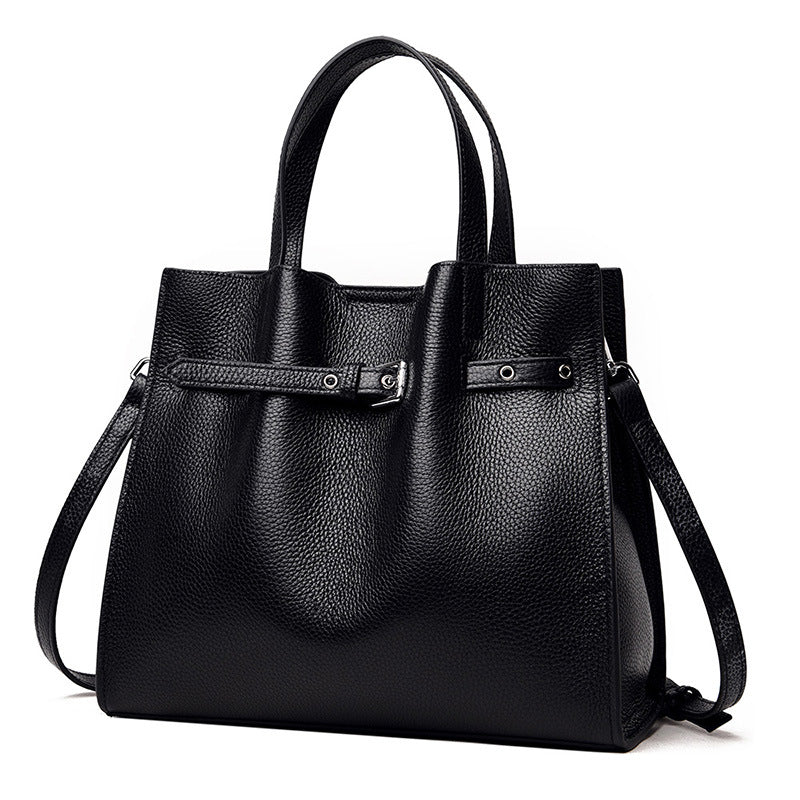 Large Leather Tote Handbag