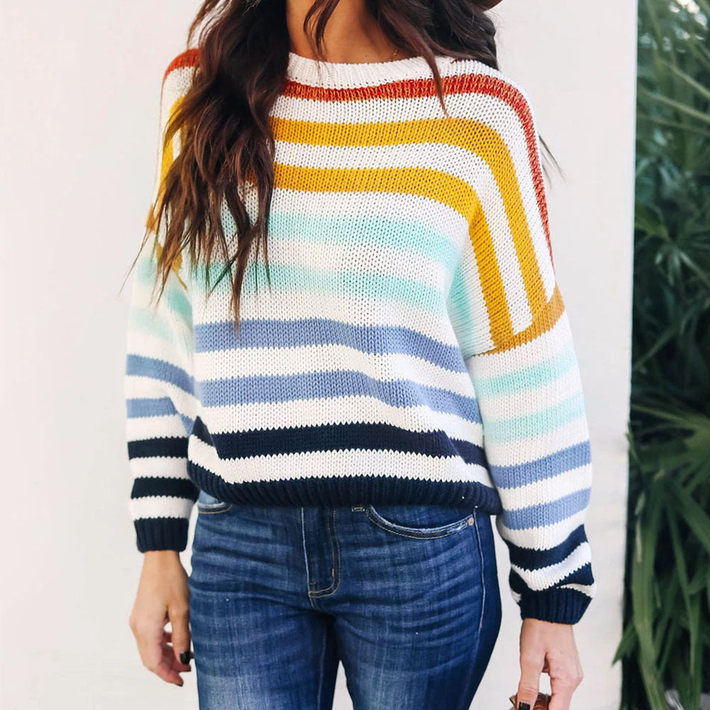 Strickpullover mit mehrfarbigen Streifen „Allegra“