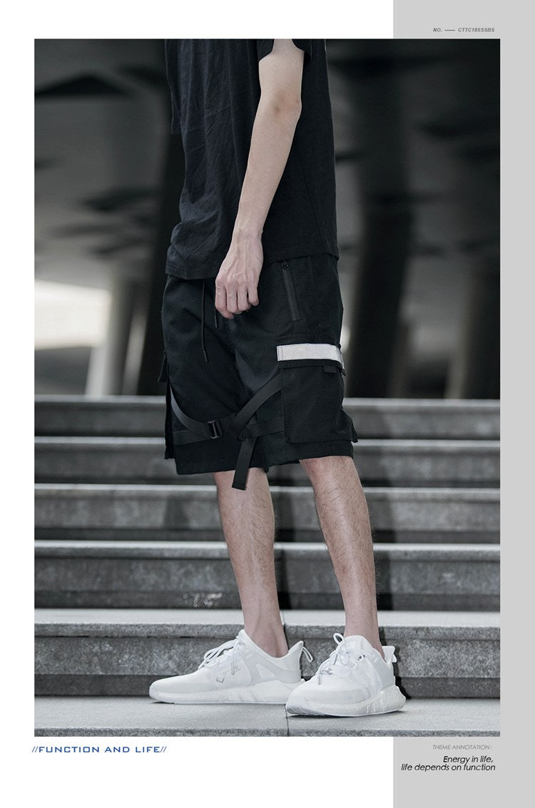 Reflective Cargo Shorts "Finn" — Summer Unisex