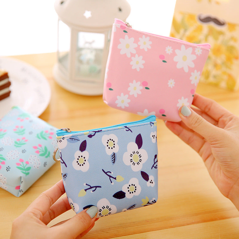 Floral Coin Purse, Faux Leather (PU)