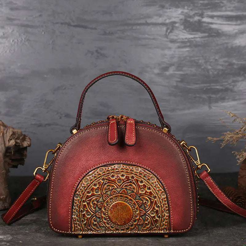 Multifunctional Vintage Leather Crossbody Tote Bag