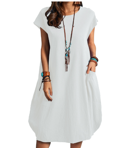 Langarm-Leinenkleid "Romy"
