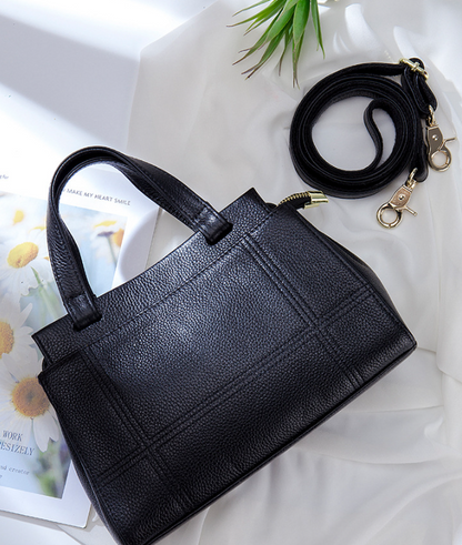 Genuine Leather Boston Handbag