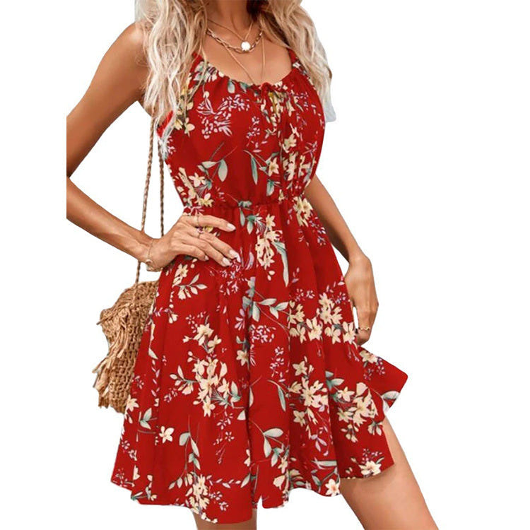 2023 Summer Women's Elegant Sleeveless Printed Dress