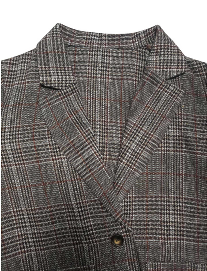 Single-Button Check Blazer “Ronja”
