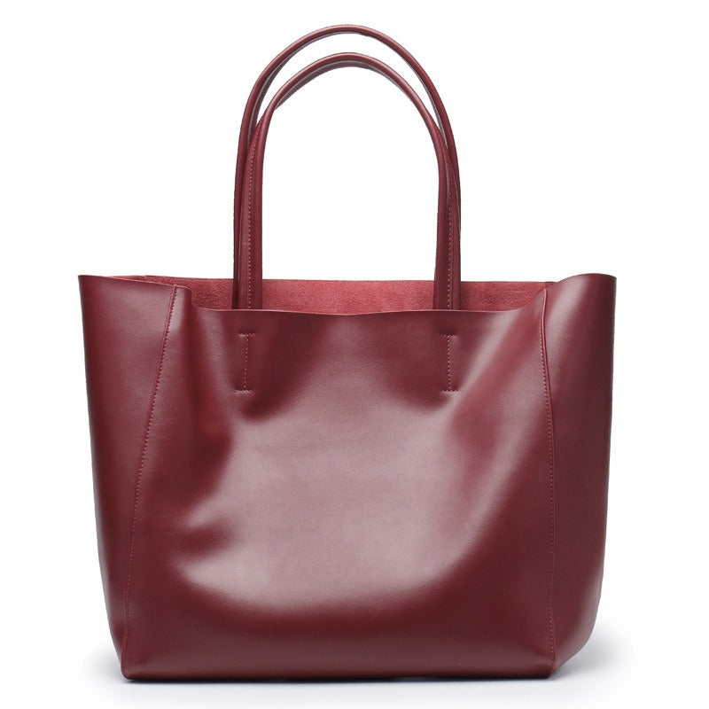 Large Leather Commuter Tote