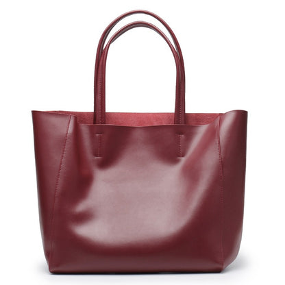 Large Leather Commuter Tote
