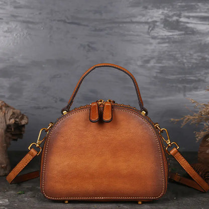 Multifunctional Vintage Leather Crossbody Tote Bag
