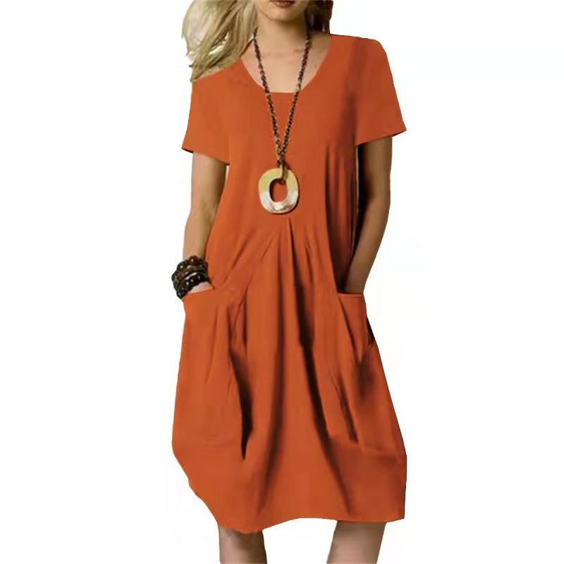 Cotton Linen Dress with Pockets "Lucia"