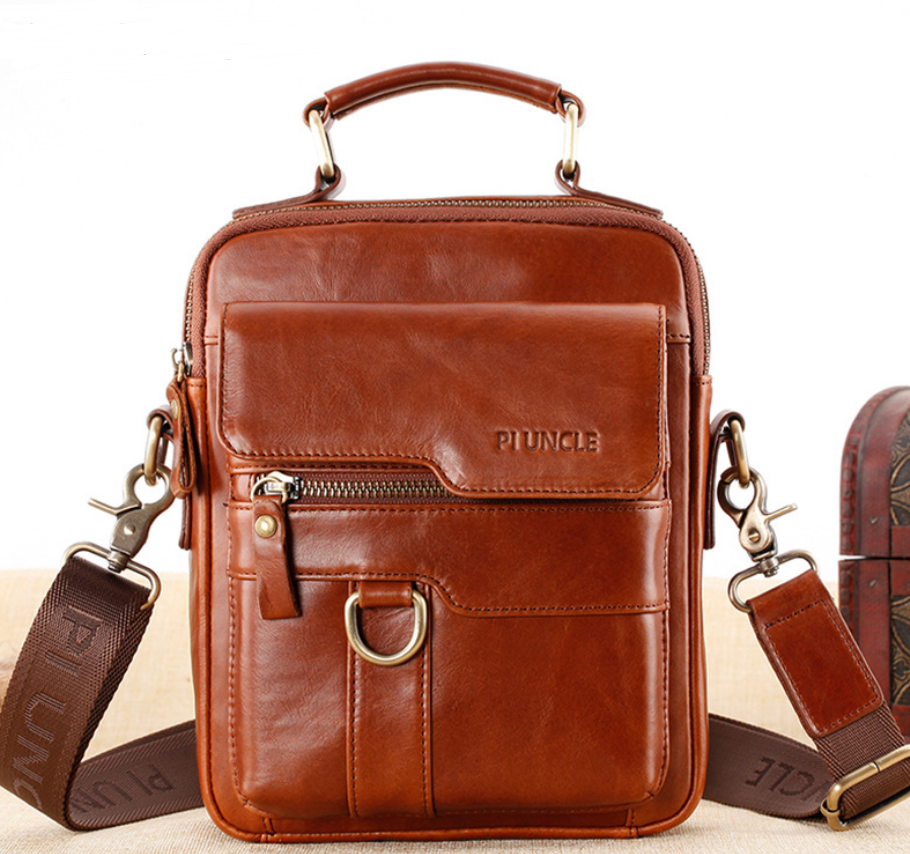 Men's Leather Shoulder Messenger Bag