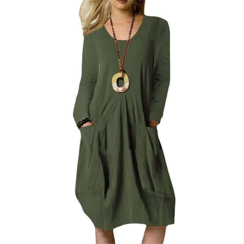 Cotton Linen Dress with Pockets "Lucia"
