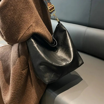 Lässige Schultertasche aus PU-Kunstleder