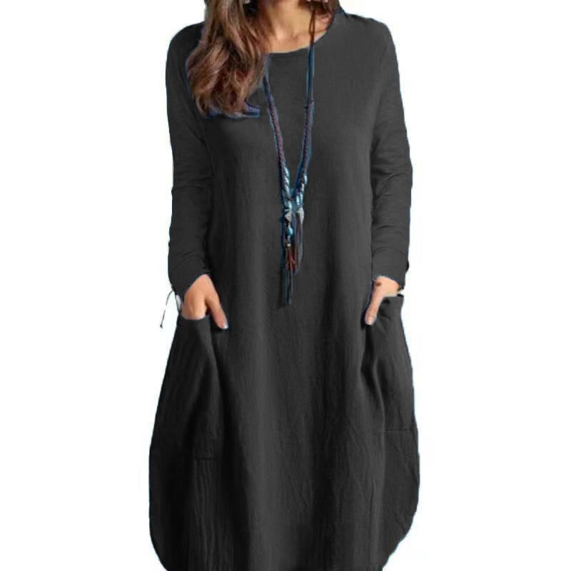 Langarm-Leinenkleid "Romy"