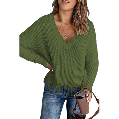 Strickpullover mit Fransensaum „Arianna“
