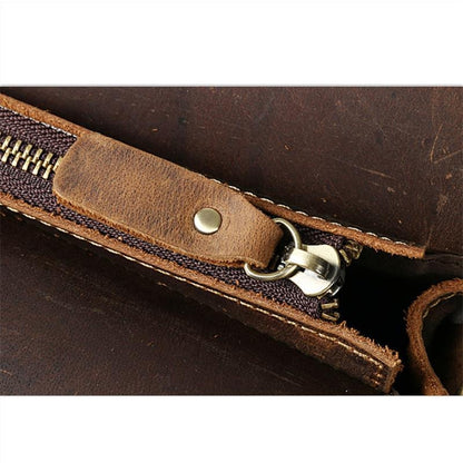 Men's Crazy Horse Leather Portfolio Bag