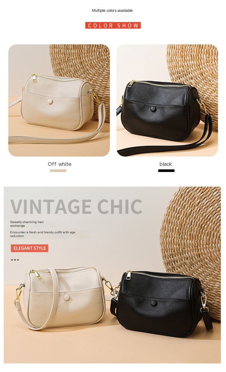 Soft Leather Pillow Shoulder Bag